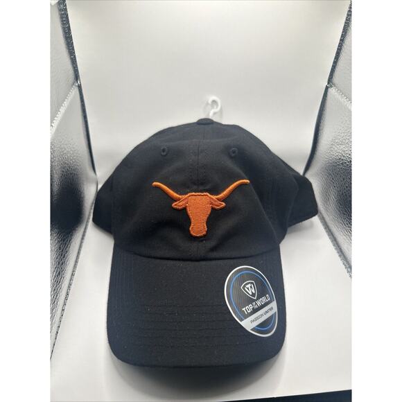 TEXAS LONGHORNS HAT BLACK MVP NCAA COLLEGE FOOTBALL TEAM LOGO NEW CAP - Picture 1 of 5